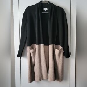 Mudpie long colorblock cardigan sweater